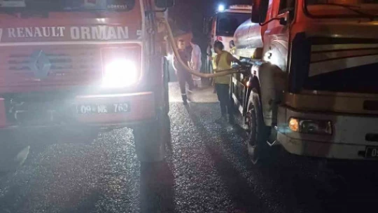 Nazilli Belediyesi'nden Bozdoğan'daki yangına destek