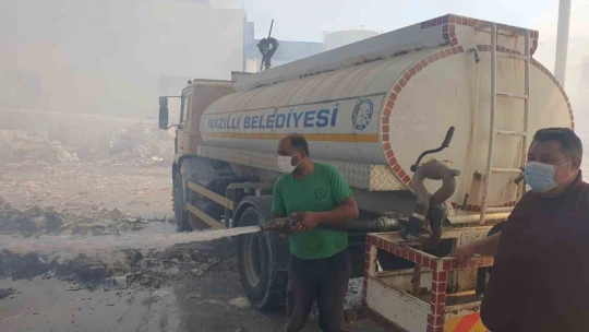 Nazilli Belediyesi'nden yangın söndürme çalışmalarına destek