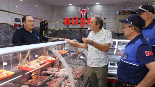 Nazilli Belediyesi Zabıta Müdürlüğü ekipleri kasapları denetledi