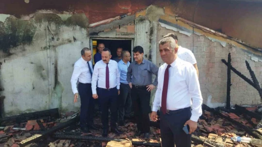 Nazilli'de yangın çıkan anaokulunda hasar tespit çalışması yapıldı