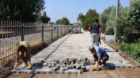 Nazilli'deki yolda yenileme çalışması yapıldı