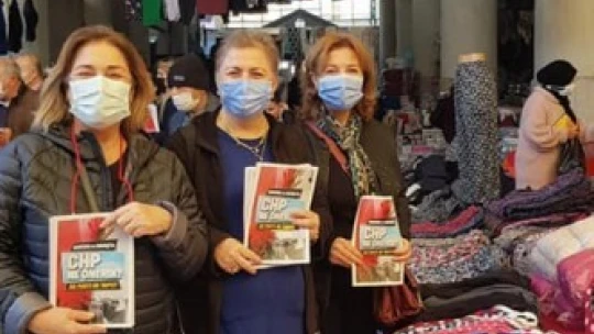 CHP'li Sevim ve yönetimi esnaf için sahaya indi