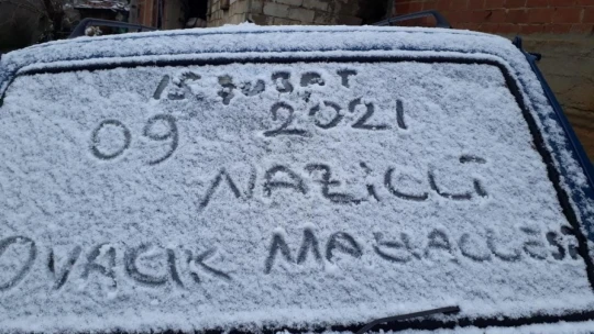 Nazilli'de kar yağışı başladı