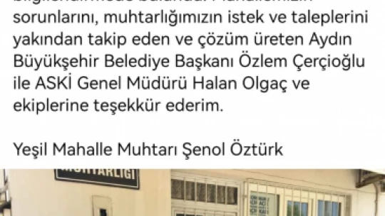 Nazillili muhtarlardan Başkan Çerçioğlu'na teşekkür