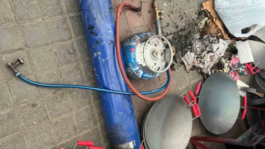 Okisjen tüpünün parlaması sonucu 1 kişi yaralandı