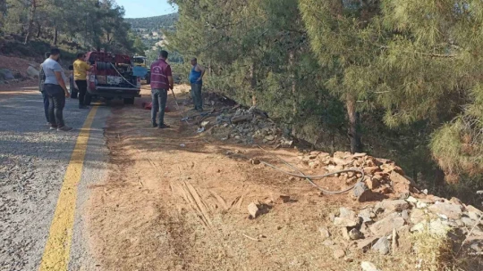 Ormanlık alandaki yangın büyümeden söndürüldü