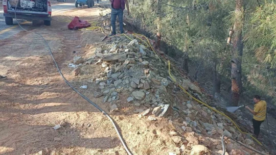 Ormanlık alandaki yangın büyümeden söndürüldü
