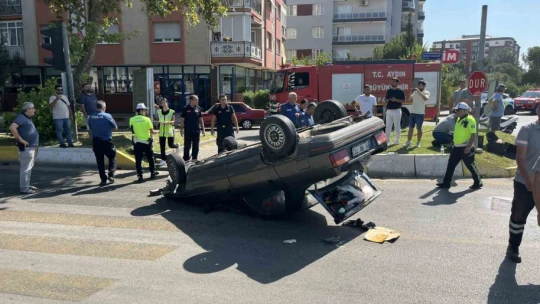 Otomobil takla attı: 2 kişi yaralandı