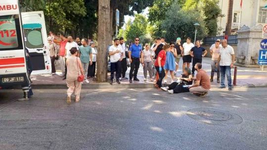 Otomobilin sıkıştırdığı iddia edilen motosiklet sürücüsü yaralandı