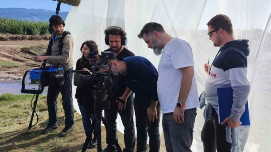 Proje çekimleri Nazilli'de gerçekleştirilen filmin ekibi Başkan Özcan'la buluştu