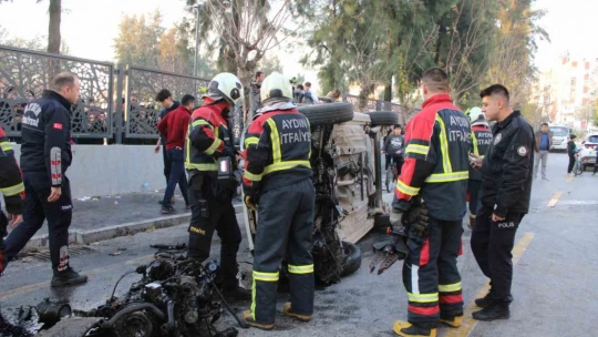 Refüje çarpıp takla attı: 4 yaralı