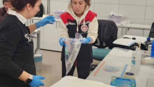 Rusya'ya gidecek balıklardan numune alımları yapıldı