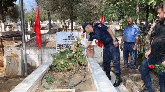 Şehit jandarma er Altun mezarı başında anıldı