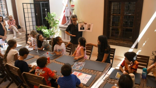 SEYAKMER'de çocuklar karikatür sanatının incelikleriyle tanıştı