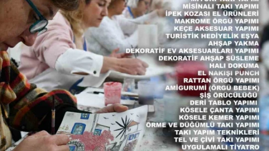 Söke Belediyesi'nin yetişkinlere yönelik yeni dönem kurs kayıtları başladı