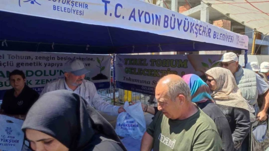 Söke'de 40 bin ata tohumu fidesi dağıtıldı