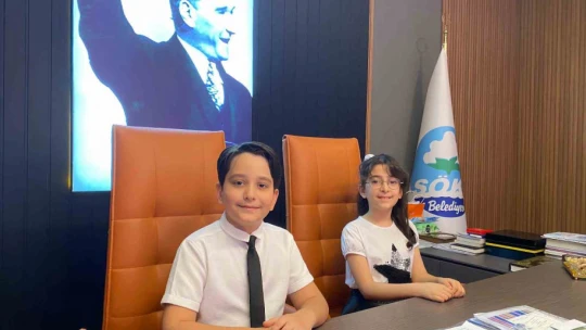 Söke'de başkanlık koltuğu çocukların oldu