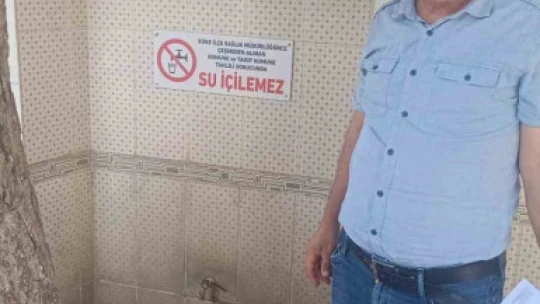 Söke'de bazı halk çeşmelerine 'Su içilemez' uyarısı