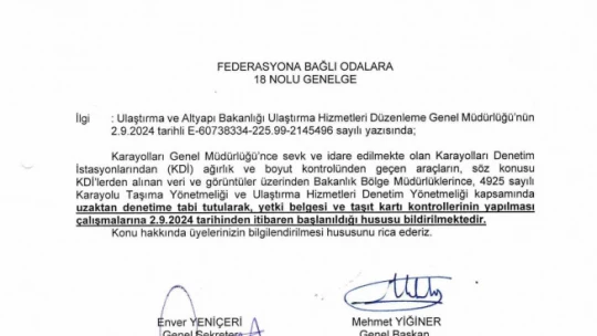 Söke'de nakliyeci esnafına önemli uyarı