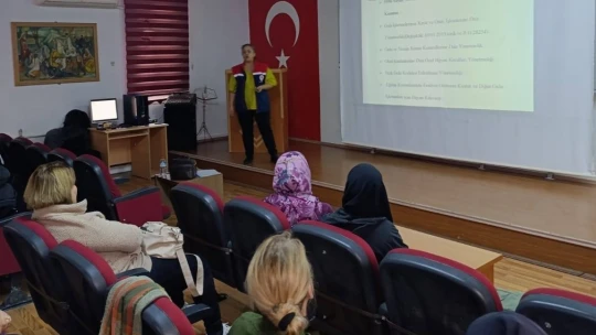 Söke'de okul kantin ve yemekhane çalışanlarına hijyen eğitimi
