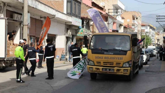 Söke'de zabıta ve emniyetten ortak operasyon