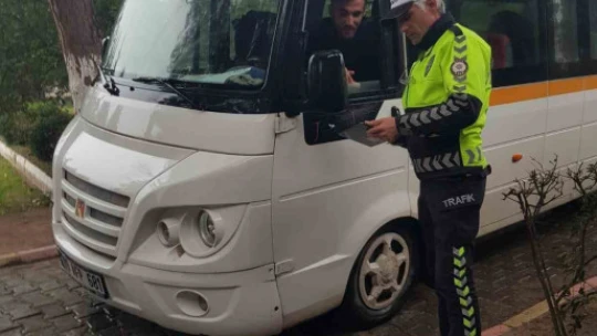 Sultanhisar'da okul servis araçları denetlendi