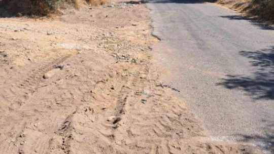 Sultanhisar'da yol genişletme çalışmaları sürüyor