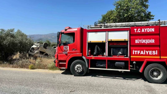 Ticari araç zeytinliğe uçtu: 1 ölü