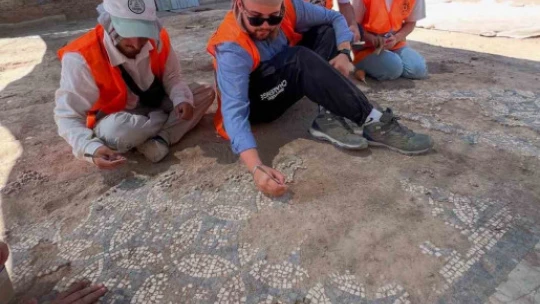Tralleis'te çalışmalar mozaik havuzunda yoğunlaştırıldı