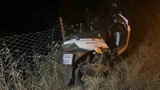 Uçurumdan uçan motosiklet sürücüsü yaralandı