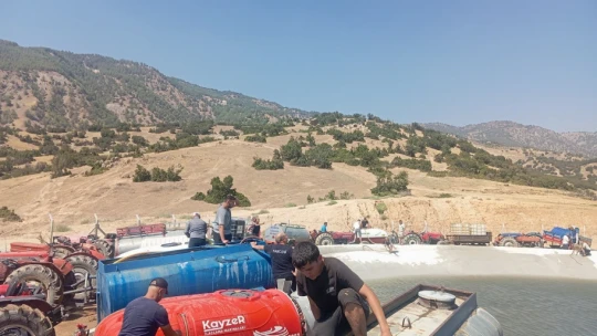 Vatandaşlar yangın için seferber oldular