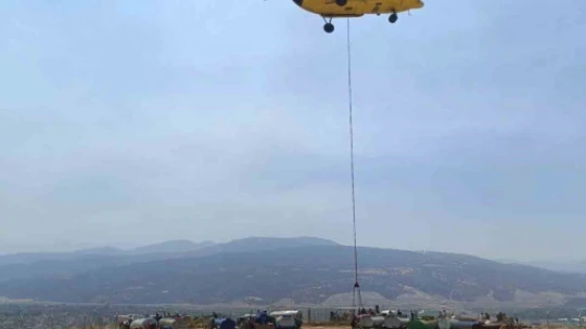 Vatandaşlar yangın için seferber oldular