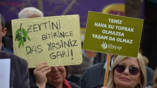 Nazilli'de 'zeytinime dokunma' protestosu