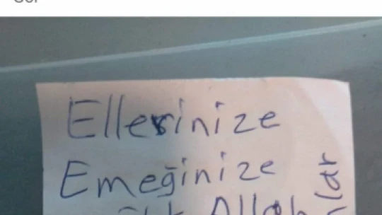 Sefertasından çıkan mesaj duygulandırdı