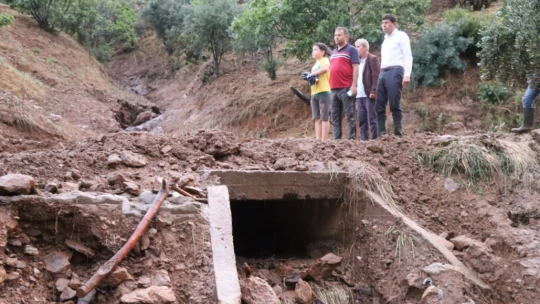 NAZİLLİ BELEDİYESİ'NDEN SELE EŞ ZAMANLI MÜDAHALE