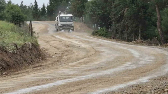 Yenipazar'da yol genişletme çalışmaları sürüyor
