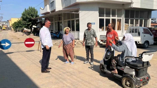 Yenipazar'da yol ve kaldırım çalışmaları devam ediyor