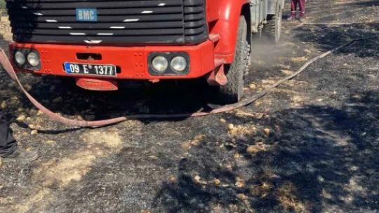 Zeytinlikte çıkan yangın hızlı müdahale ile söndürüldü