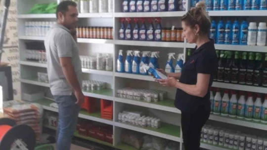 Zirai ilaç ve gübre bayileri çapraz denetlendi