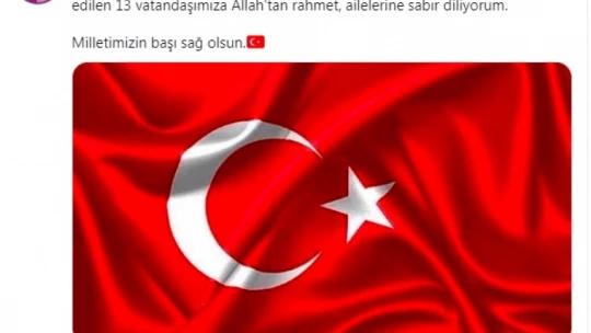'Milletimizin başı sağ olsun'