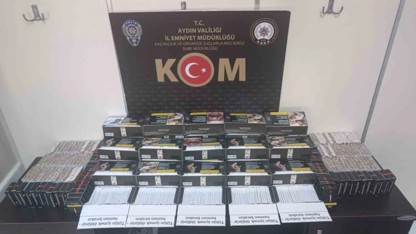 Aydın'da 13 bin 680 adet doldurulmuş makaron ele geçirildi