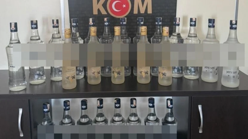 Aydın'da 25 litre sahte içki ele geçirildi