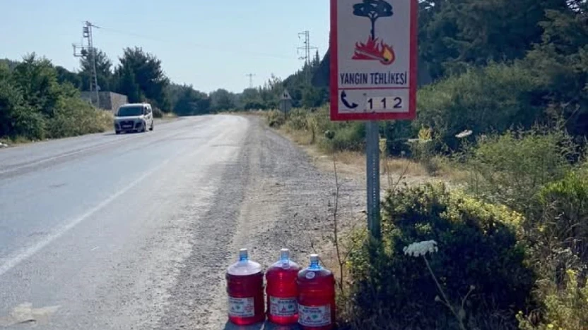 Aydın'da yangınlara ilk müdahale için damacana çözümü