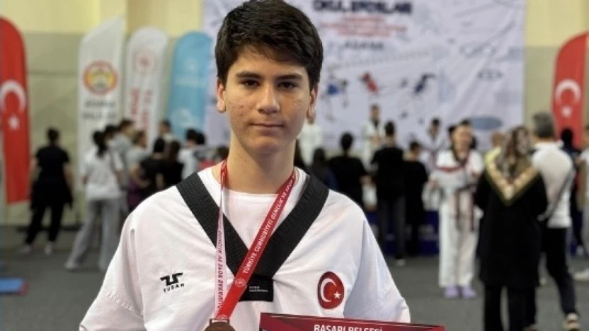 Aydınlı sporcudan Türkiye derecesi