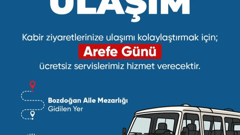 Bozdoğan Belediyesi'nden mezarlık ziyaretlerine ücretsiz servis