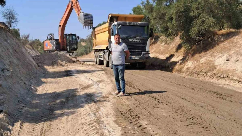 Bozdoğan'da yol çalışmaları sürüyor
