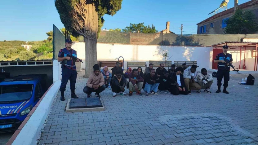 Didim'de 16 düzensiz göçmen ve 1 organizatör yakalandı