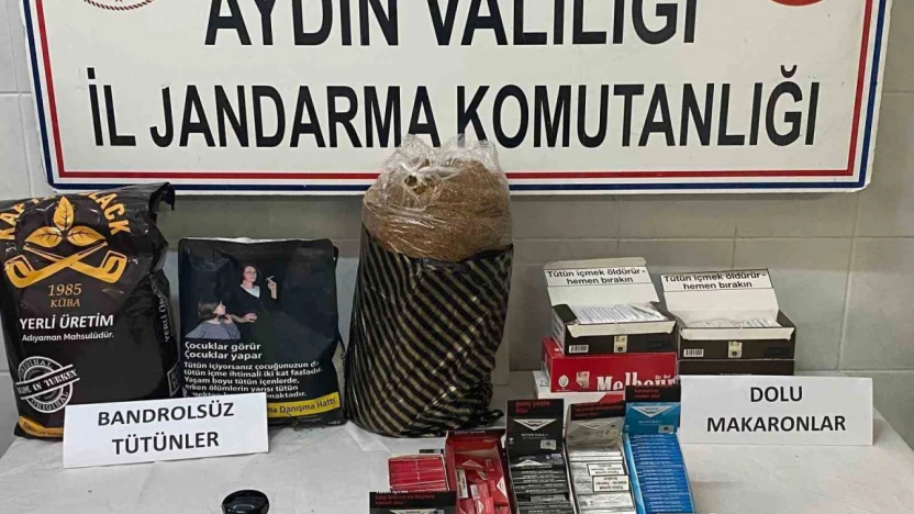 Didim'de kaçak tütün operasyonu