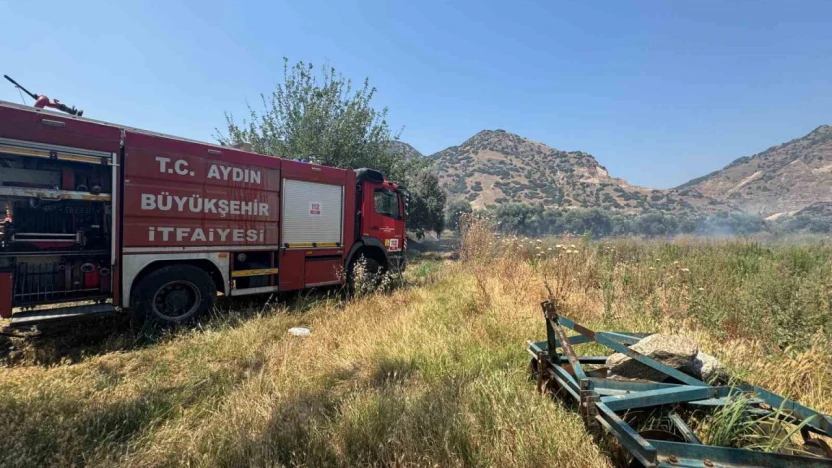 İncirliova'da zirai alanda çıkan yangın söndürüldü