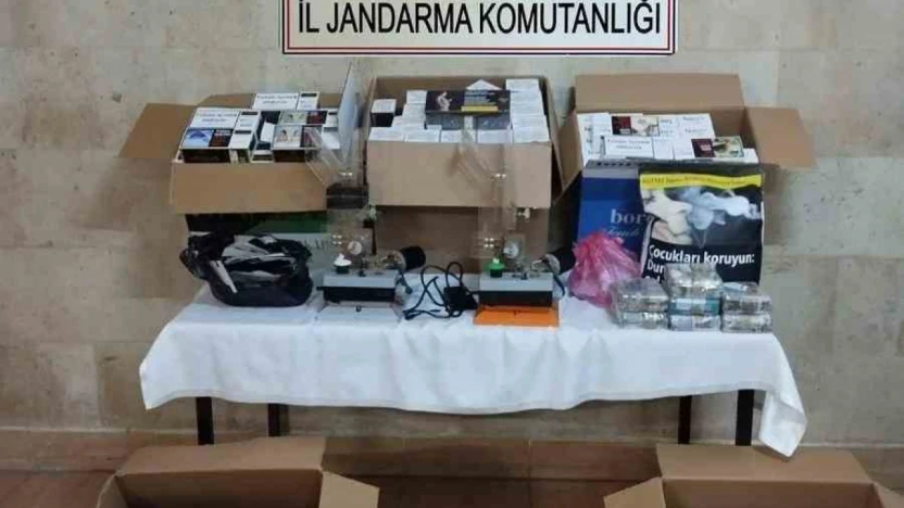Jandarma ekipleri 11 bin makaron ele geçirdi